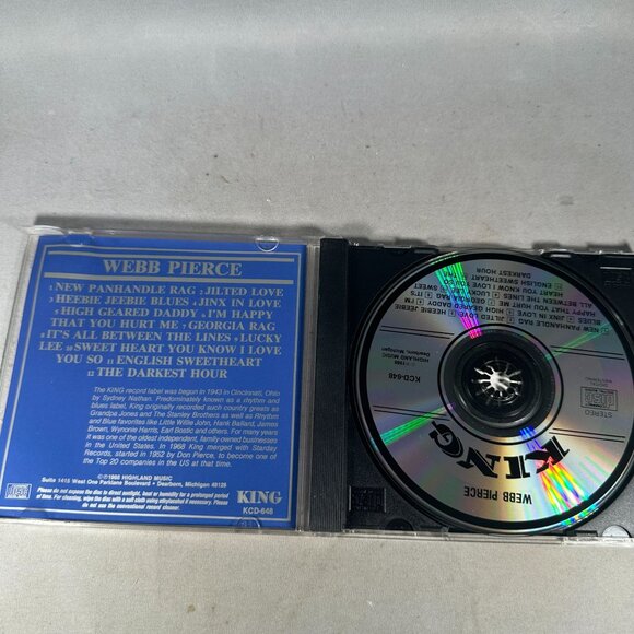 Webb Pierce The One And Only Stereo CD King KCD-648 1988 Country Music Album - Picture 3 of 3